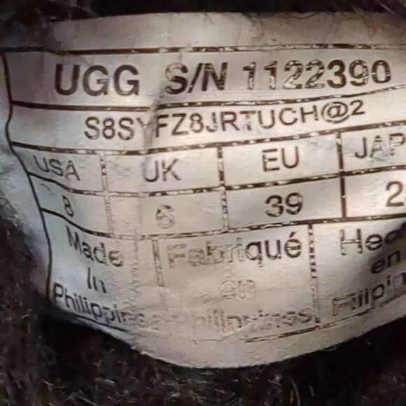 Women’s UGG Classic Short Mini Black Boots - Size 8 - Picture 2 of 6